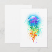 Carte De Correspondance Méduse arc-en-ciel (Devant / Derrière)