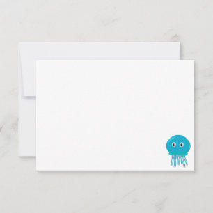 Carte De Correspondance Méduse de dessin animé mignonne couverture personn