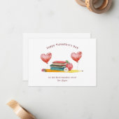 Carte De Correspondance Meilleur enseignant jamais | Classroom Valentine (Devant/Arrière en situation)