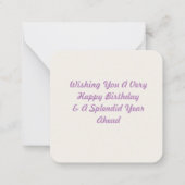 Carte De Correspondance Meilleurs voeux d'anniversaire (Dos)