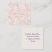 Carte De Correspondance Meilleurs voeux d'anniversaire (Devant / Derrière)