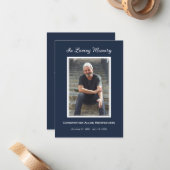 Carte De Correspondance Mémorial de la photo de simple funérailles (Devant/Arrière en situation)