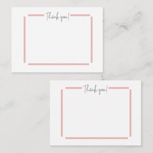 Carte De Correspondance Merci (Devant / Derrière)