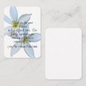 Carte De Correspondance Merci (Devant / Derrière)