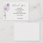 Carte De Correspondance Merci à fleurs de Tulip (Devant / Derrière)