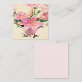 Carte De Correspondance Merci à fleurs Lilies (Devant / Derrière)