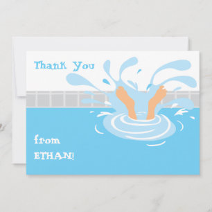 Carte De Correspondance Merci à la fête de la piscine