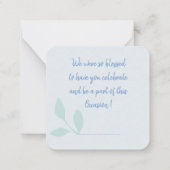 Carte De Correspondance Merci à venir (Dos)