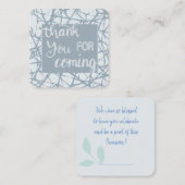 Carte De Correspondance Merci à venir (Devant / Derrière)