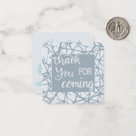 Carte De Correspondance Merci à venir (Devant/Arrière en situation)