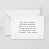 Carte De Correspondance Merci À Venir (Mariage) (Dos)