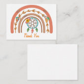Carte De Correspondance Merci arc-en-ciel bohème (Devant / Derrière)