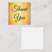 Carte De Correspondance Merci, arrière - plan or, coutume (Devant / Derrière)
