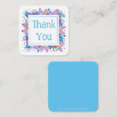 Carte De Correspondance Merci avec Desserts Bleus (Devant / Derrière)
