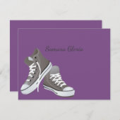 Carte De Correspondance Merci basket Bat mitzvah (Devant / Derrière)