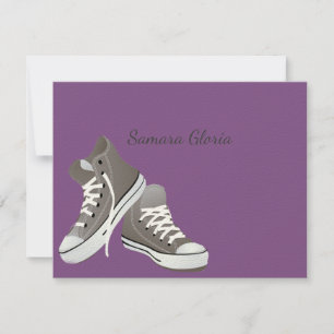 Carte De Correspondance Merci basket Bat mitzvah