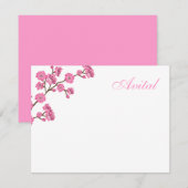 Carte De Correspondance Merci Bat mitzvah Avital Rose Blossoms (Devant / Derrière)