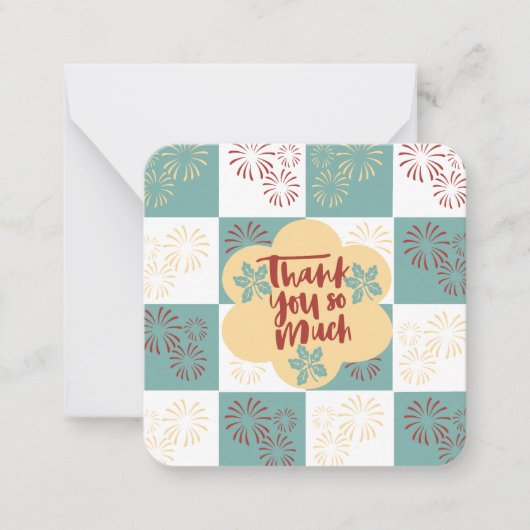 Carte De Correspondance Merci beaucoup : (Devant)