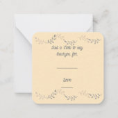 Carte De Correspondance Merci beaucoup : (Dos)
