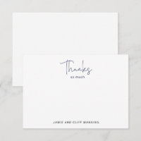 Merci beaucoup écriture manuscrite Navy Blue