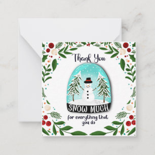Carte De Correspondance merci beaucoup pour tout ce que vous faites Noël
