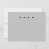 Carte De Correspondance Merci Blake Blue Silver (Devant)