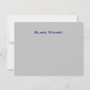 Carte De Correspondance Merci Blake Blue Silver