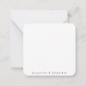 Carte De Correspondance Merci blanc Mariage vert (Dos)