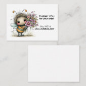 Carte De Correspondance Merci Blossom Bee Buddy (Devant / Derrière)