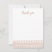 Carte De Correspondance Merci Boho moderne rouille (Devant)