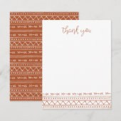 Carte De Correspondance Merci Boho moderne rouille (Devant / Derrière)