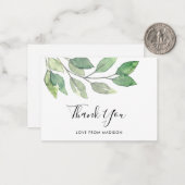 Carte De Correspondance Merci botanique (Devant/Arrière en situation)