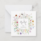 Carte De Correspondance Merci budgétaire fleur sauvage Baby shower (Devant)