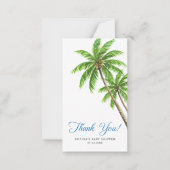 Carte De Correspondance Merci budgétaire Tropical Palm Tree (Devant)