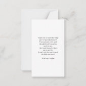 Carte De Correspondance Merci budgétaire Tropical Palm Tree (Dos)