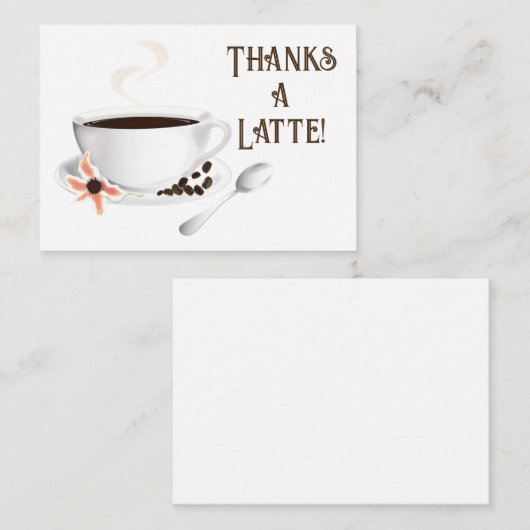 Carte De Correspondance Merci café (Devant / Derrière)