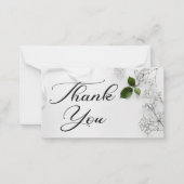 Carte De Correspondance merci, calligraphie moderne de mariage (Devant)