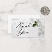 Carte De Correspondance merci, calligraphie moderne de mariage (Devant/Arrière en situation)
