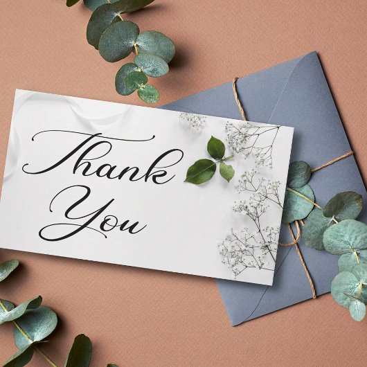 Carte De Correspondance merci, calligraphie moderne de mariage