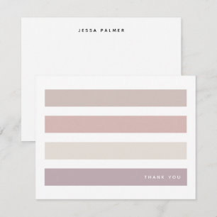 Carte De Correspondance Merci Chic Earthy Stripes