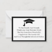 Carte De Correspondance Merci Customisé noir et blanc (Dos)