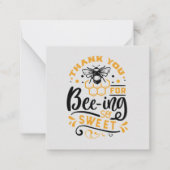 Carte De Correspondance Merci d'abeilles mignon ajouter du sentiment (Devant)