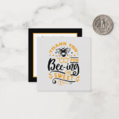 Carte De Correspondance Merci d'abeilles mignon ajouter du sentiment (Devant/Arrière en situation)