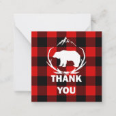 Carte De Correspondance Merci d'anniversaire de bûcheron (Dos)