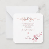 Carte De Correspondance Merci de Baby shower vert Eucalyptus (Dos)