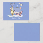 Carte De Correspondance Merci de baleines mignonne (Devant / Derrière)