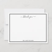 Carte De Correspondance Merci de calligraphie de script moderne (Devant)