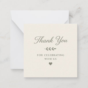Carte De Correspondance Merci de célébrer avec nous