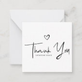 Carte De Correspondance Merci de Christening de Script noir moderne (Devant)