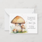 Carte De Correspondance Merci de dessin de champignons (Devant)